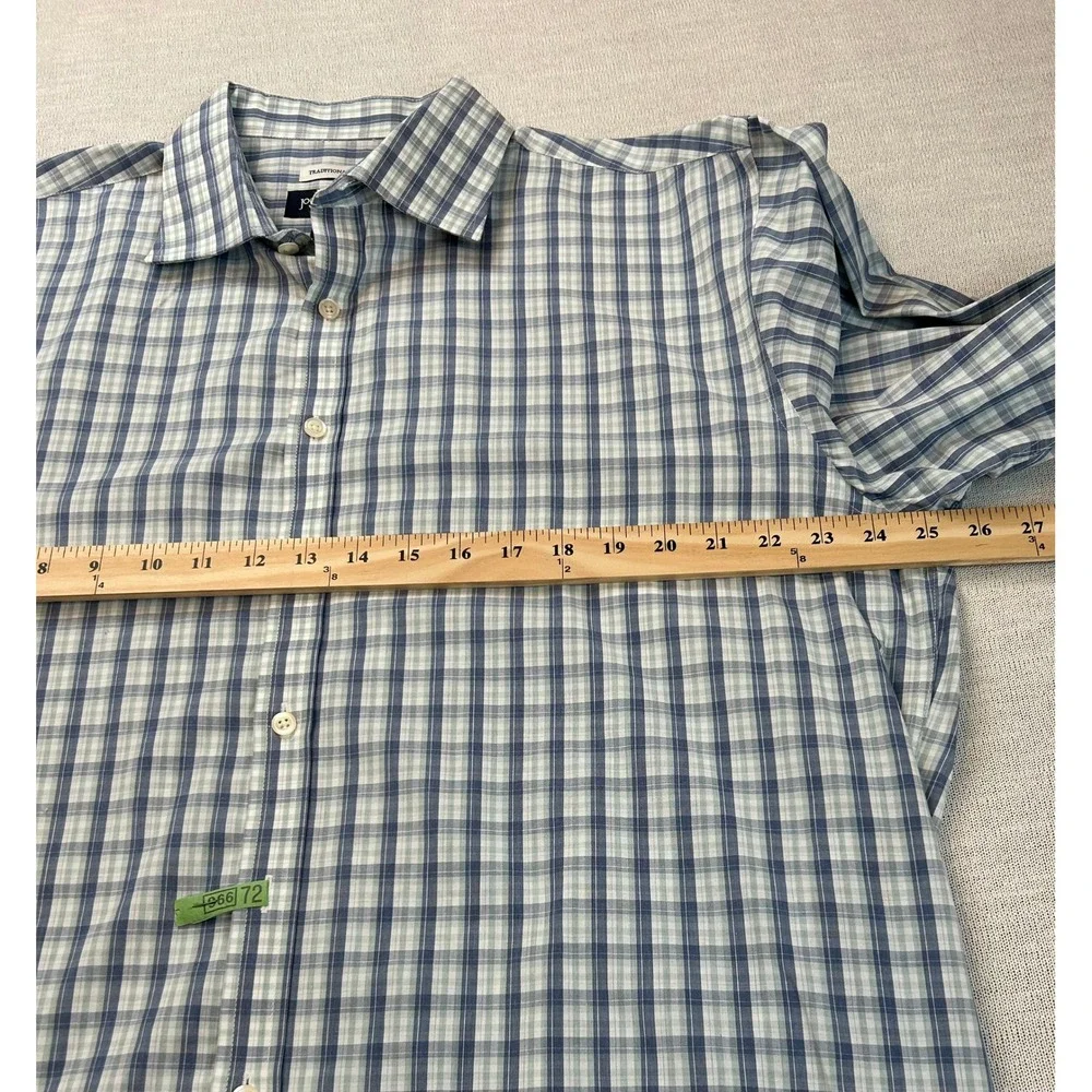 Jos A Bank Traditional Fit Plaid Long Sleeve Button Down Shirt Mens Large - L‎